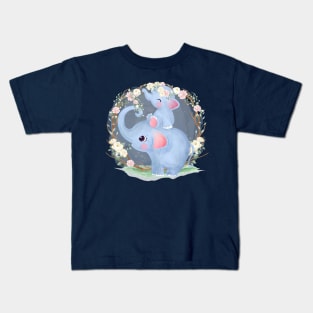 elephant motherhood cartoon Kids T-Shirt